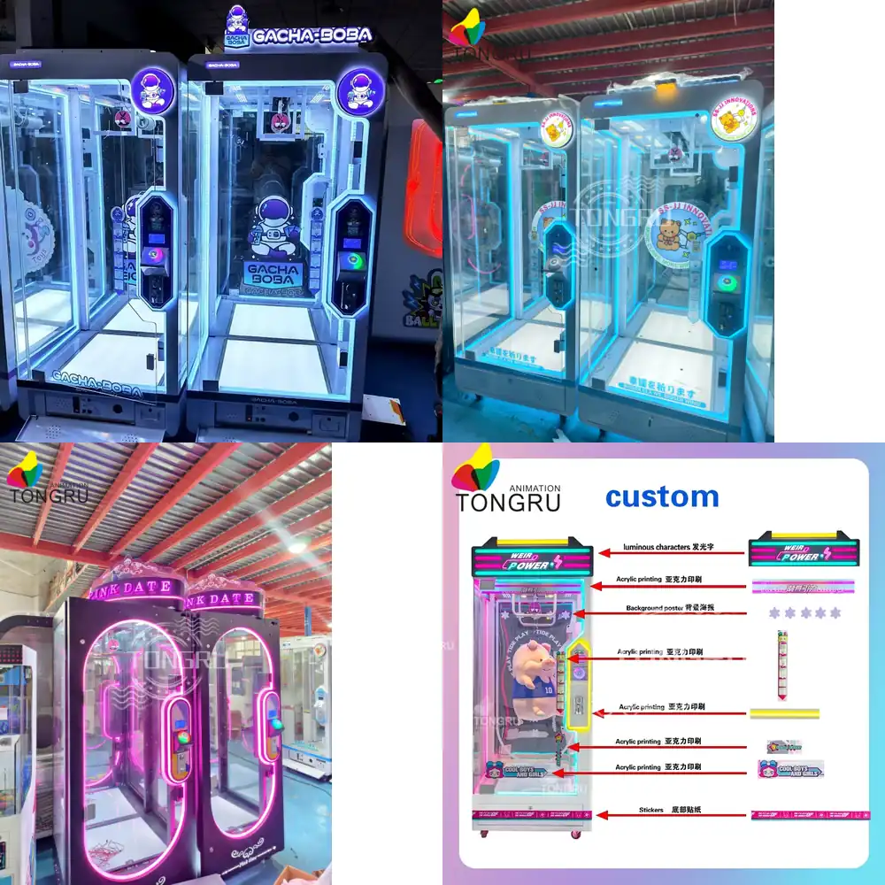 Arcade Prize Vending Machine - Grote speelgoedkraan met schaar, touwsnijderspel, staande