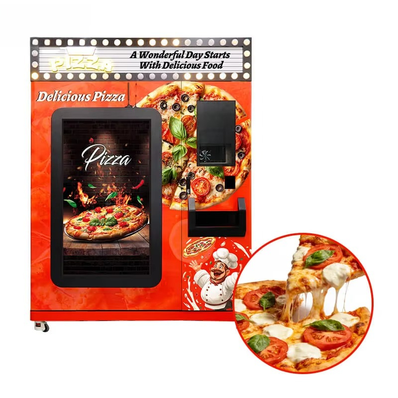 Vending Machine Qr Code - Automatische pizza-automaat met 55 inch touchscreen,
