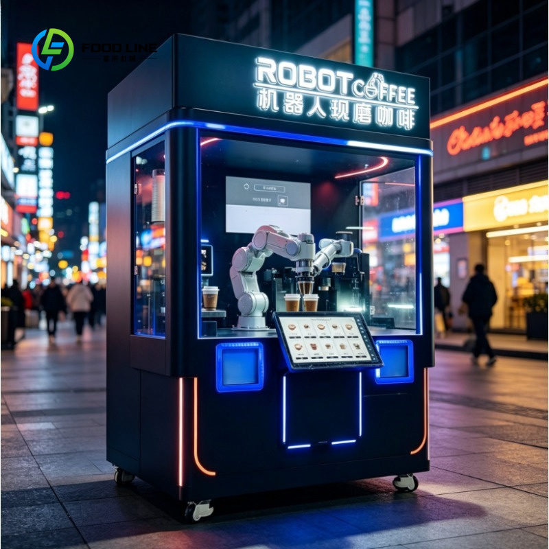 Arcade Ticket Machine - Geavanceerde AI-robot koffie-automaat met creditcardbetaling, metalen
